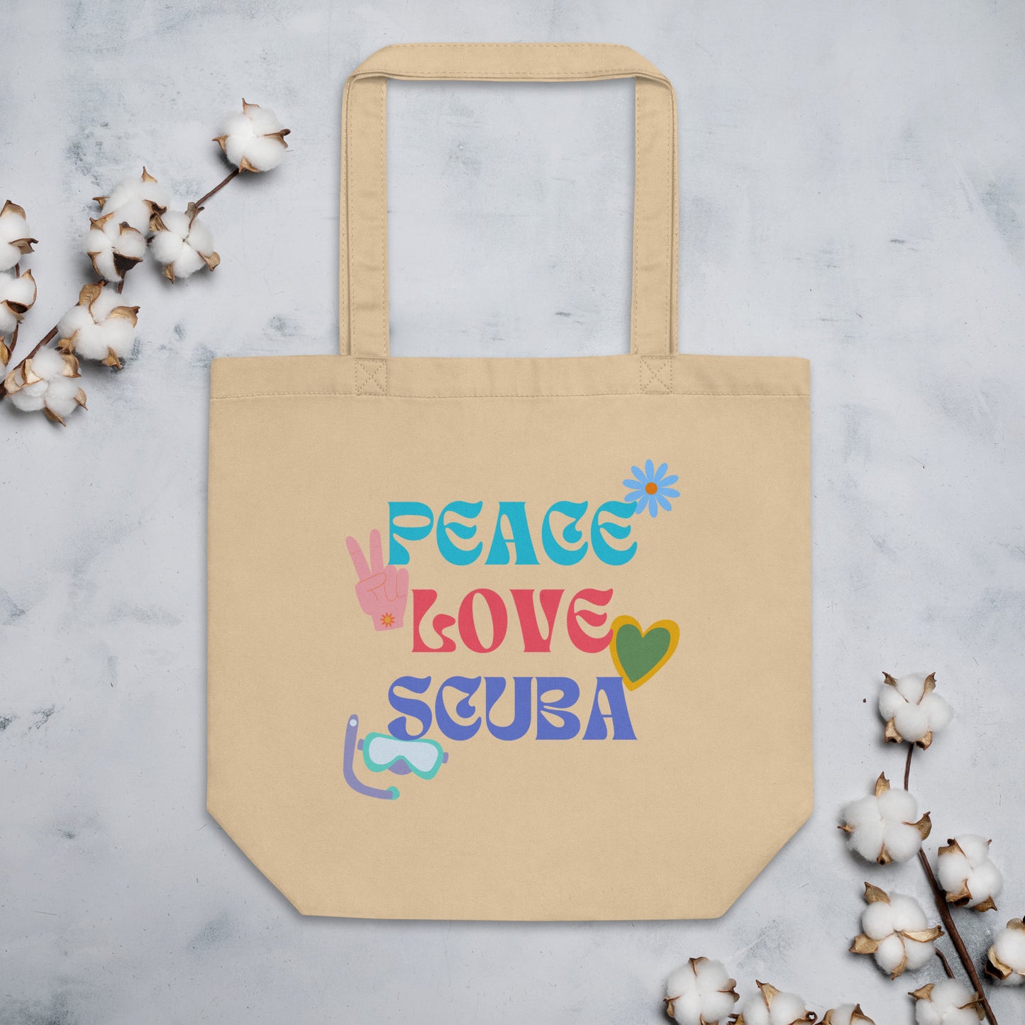 Peace, Love and Scuba | Eco Tote Bag