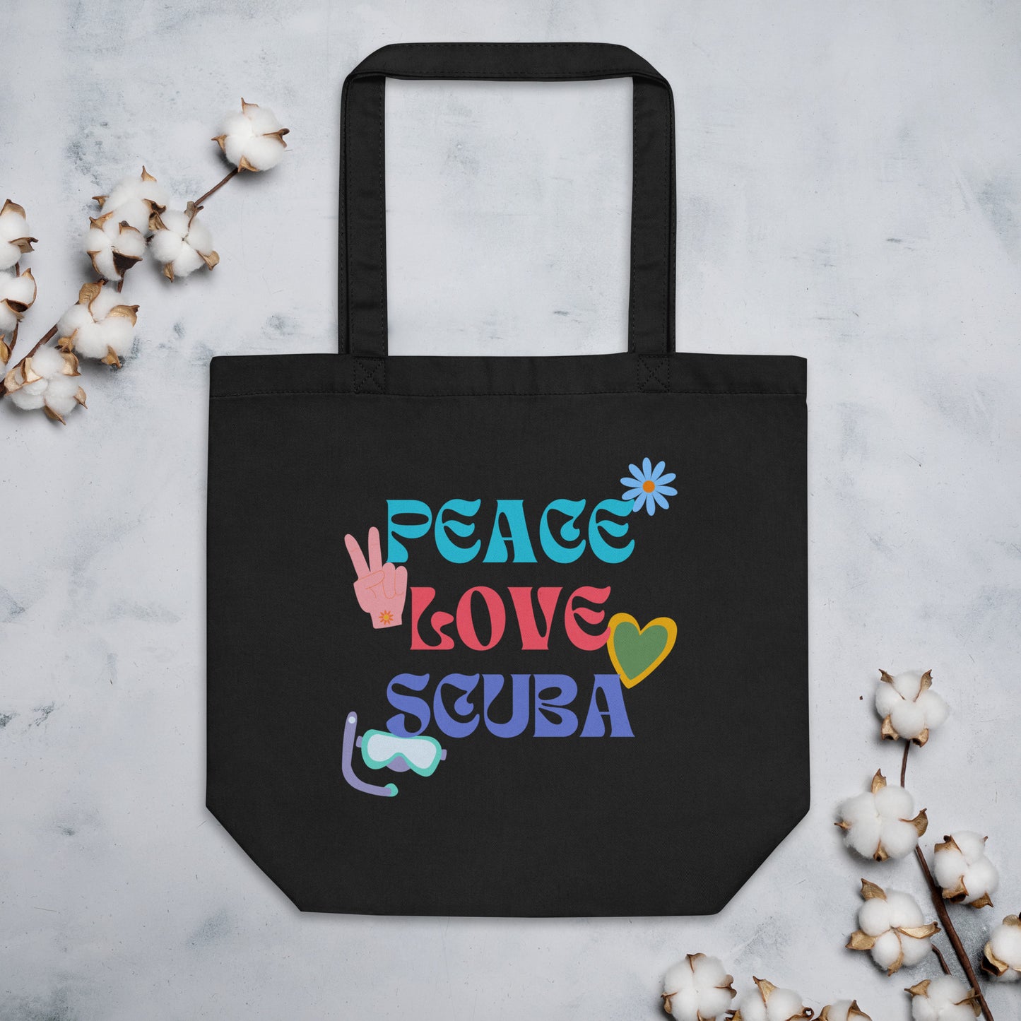 Peace, Love and Scuba | Eco Tote Bag